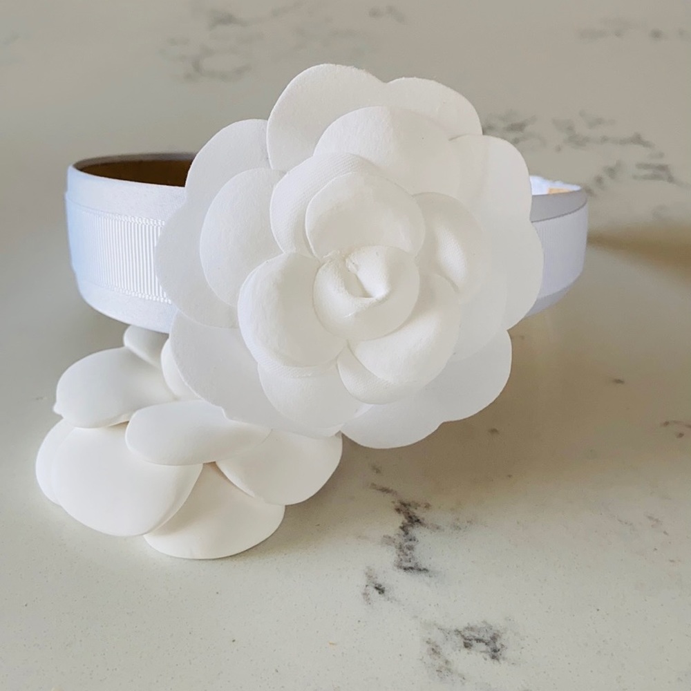 White Camellia Handcrafted Headband